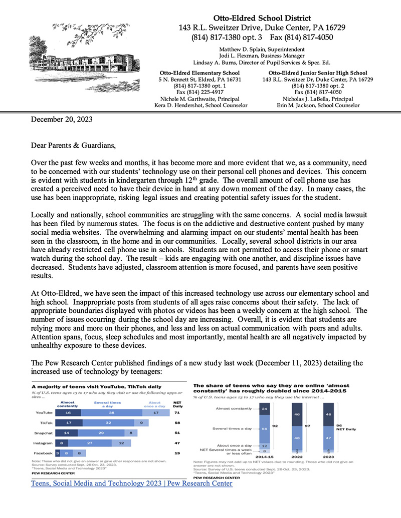 Home OttoEldred Jr./Sr. High School